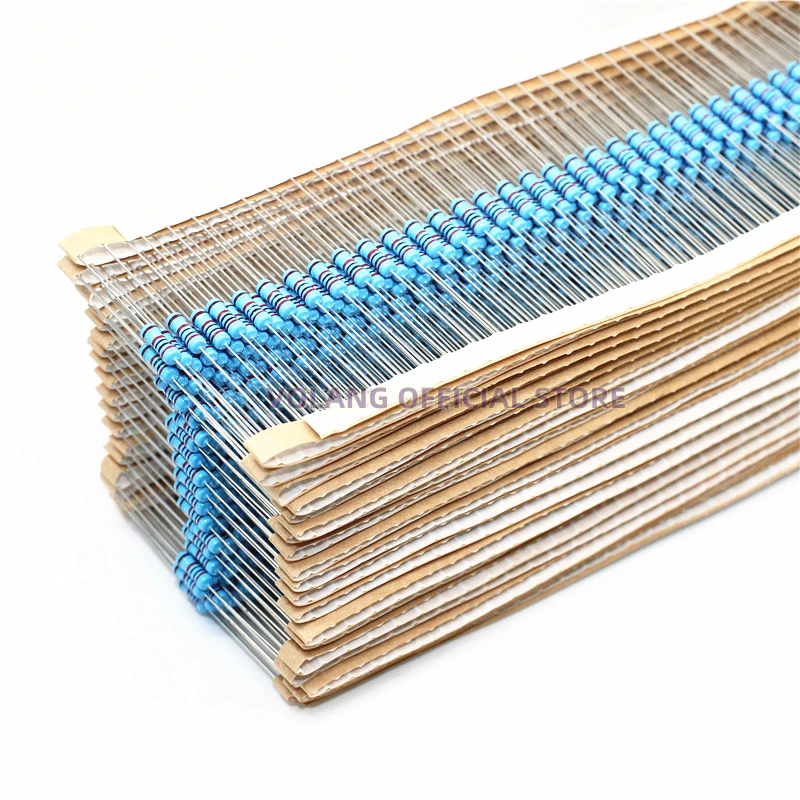 100pcs 1/2W Metal Film Resistor 0R ~ 5.6M 100R 220R 330R 1K 15K 2.2K 3.3K 4.7K 10K 22K 47K 100K 180 220 390 1K5 2K2 3K3 4.7M Ohm