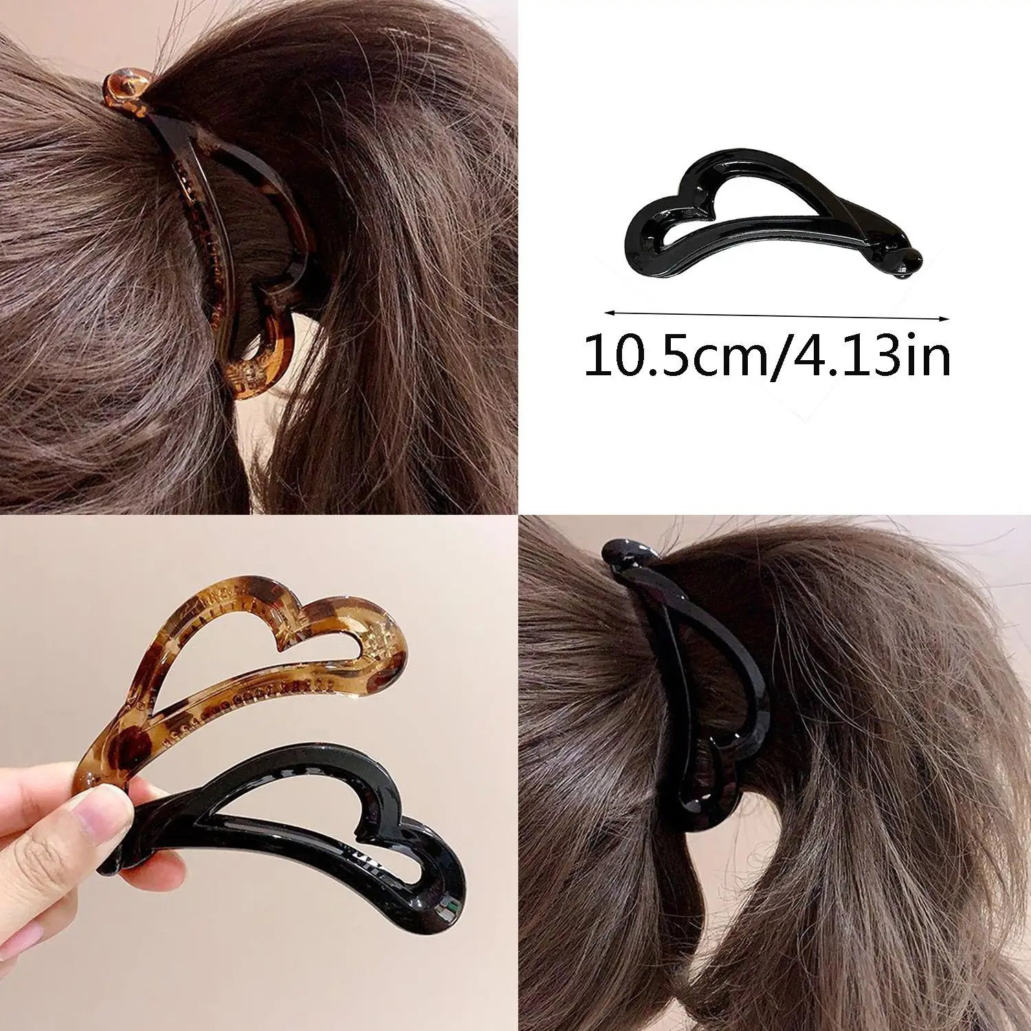 1PC Neue Mode Banana Form Haar Clip Einfarbig Pferdeschwanz Vintage Haarnadeln Haar Zubehör Für Frauen Haar Clip Zubehör – Detail 2