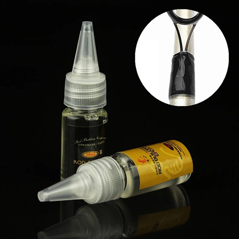 Fishing Rod Glue 2Pcs Fishing Rod Epoxy Resin AB Glue Transparent for Twine Rods Accessories Paint fishing accessories
