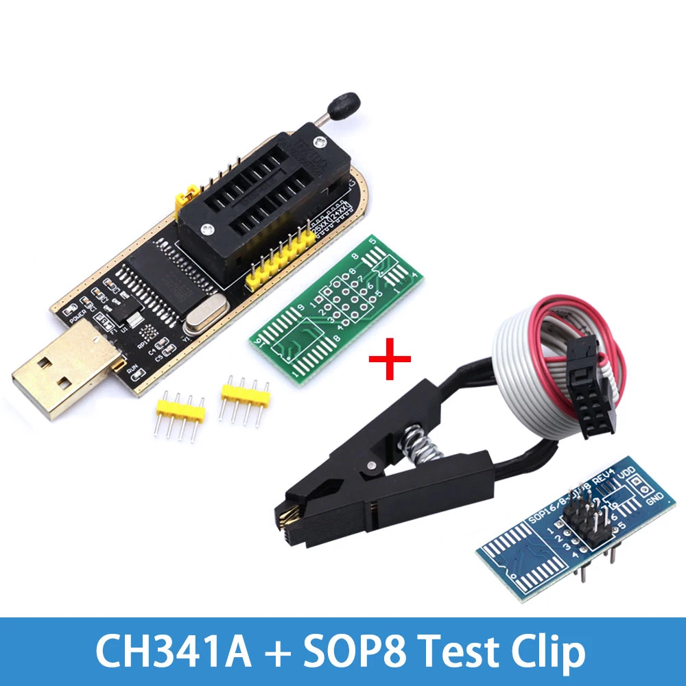 Programmatore EEPROM USB Programmatore USB CH341A/CH341B Per EEPROM E BIOS - Compatibile Con Chip 24/25 Series SOIC8 Programmatore Universale CH341B - Foto 10