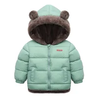 Baby Boys Girls Thick Jackets Winter Hooded Cotton Outerwear Children's Cashmere Padded Fleece Coat Kids Warm Snowsuit Clothes 6