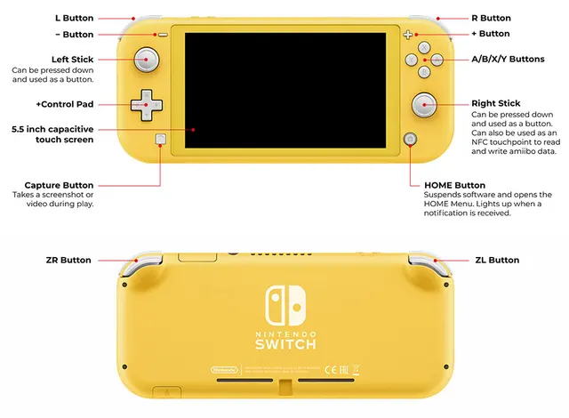 Nintendo Switch Lite 32GB internal storage 5.5 inch LCD touch screen  Bluetooth 4.1Wi-Fi NFC Blue Turquoise Grey Yellow Coral - AliExpress