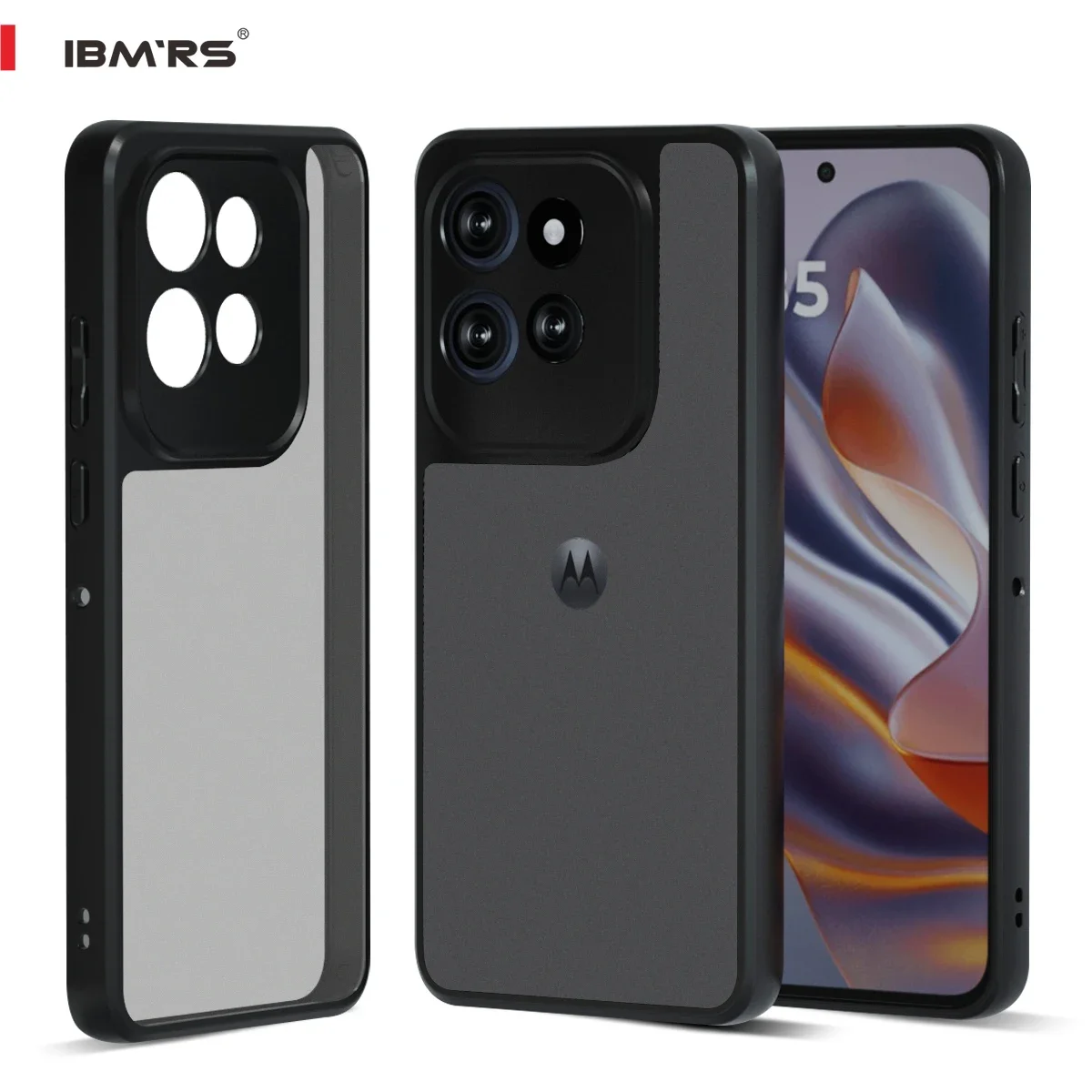 Ultra-Sleek Black Camo Protective Case with Raised Edges