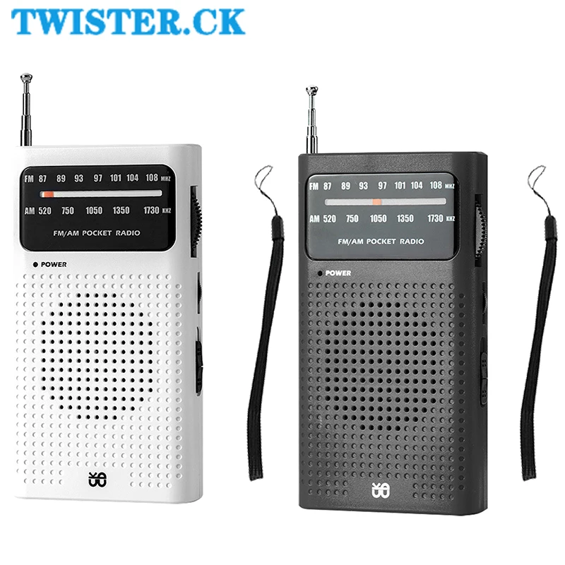 Portable Radio AM FM Battery Operated Portable Pocket Radio Telescopic Antenna Radios Player For Senior Home Walking