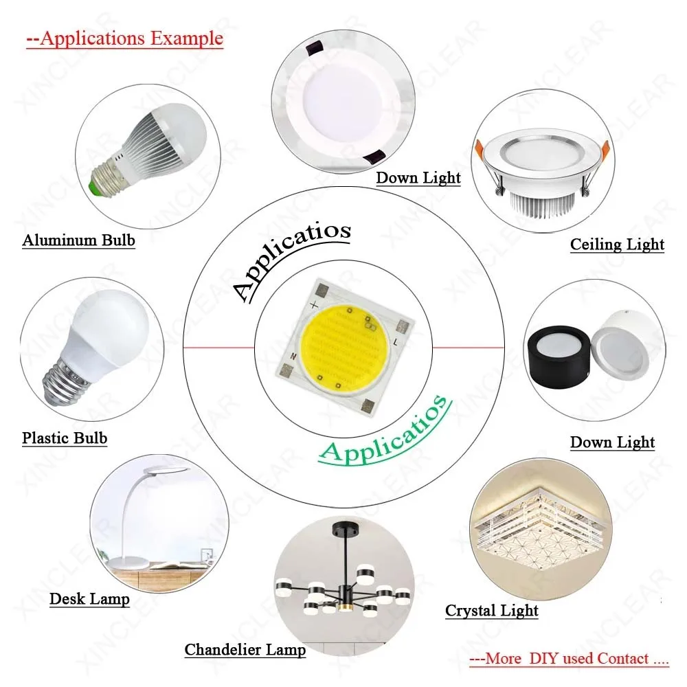 10개 AC 220V 드라이버 불필요 LED 칩 따뜻한 자연광 3000K 4000K 6000K 3W 5W 7W 9W 1311 COB 칩 DIY LED 전구 트랙 라이트