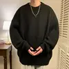 Round Collar Pullover Sweater Solid Colour Basic Men Women Autumn Winter Parsimonious Simple Couple Knit Sweater Warm Soft 6