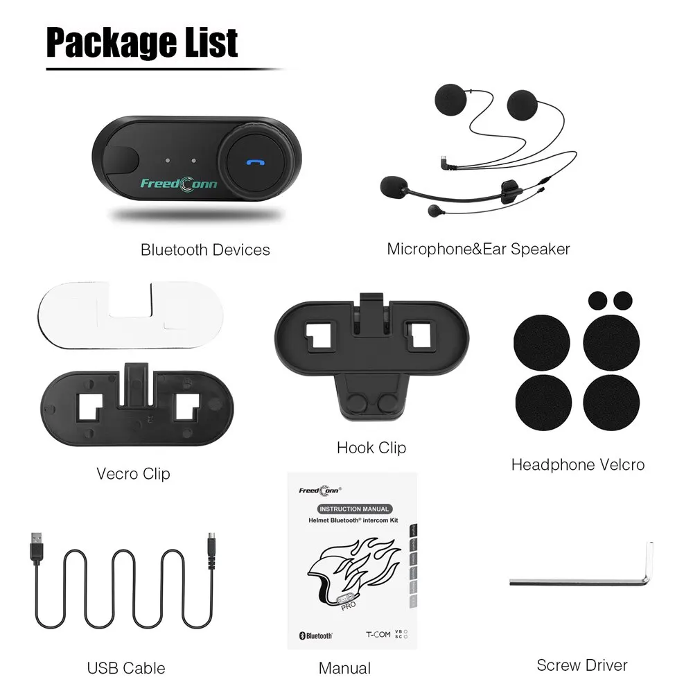 Freedconn T-Com VB Bluetooth Helmet Headset 6