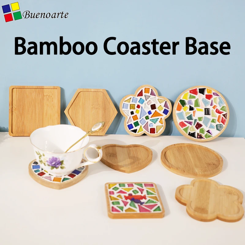 5pcsMosaicCoasterBasefordiymosaiccoasterkitwithceramicand