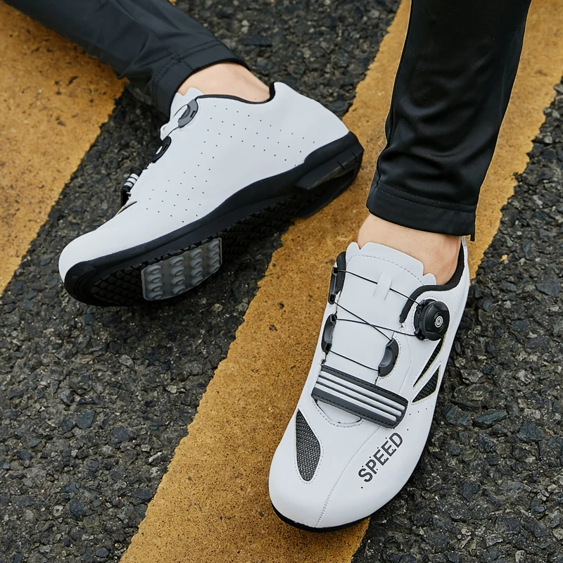 Male Big Size 36-47 Outdoor Road Cycle Sport Shoes Yellow Mens Athletic Fitness Outside Cycling Training Bicycle Racing Shoes