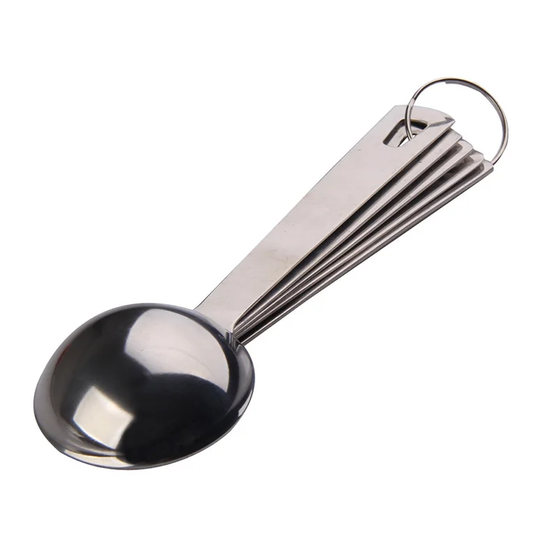 5Pcs Stainless Steel Kitchen Measuring Spoons for Seasoning