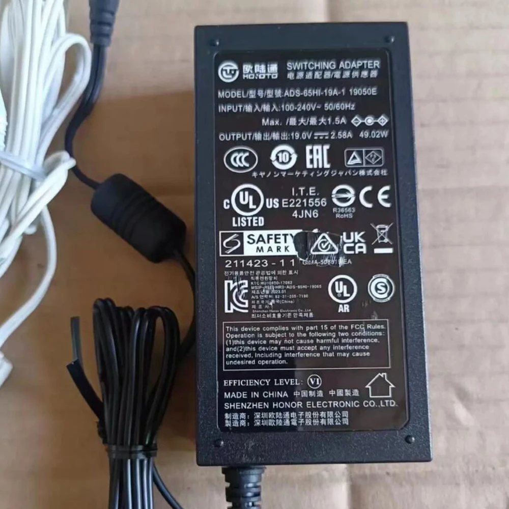 Genuine HOIOTO 19V 2.58A 49W AC DC Switching Power Adapter ADS