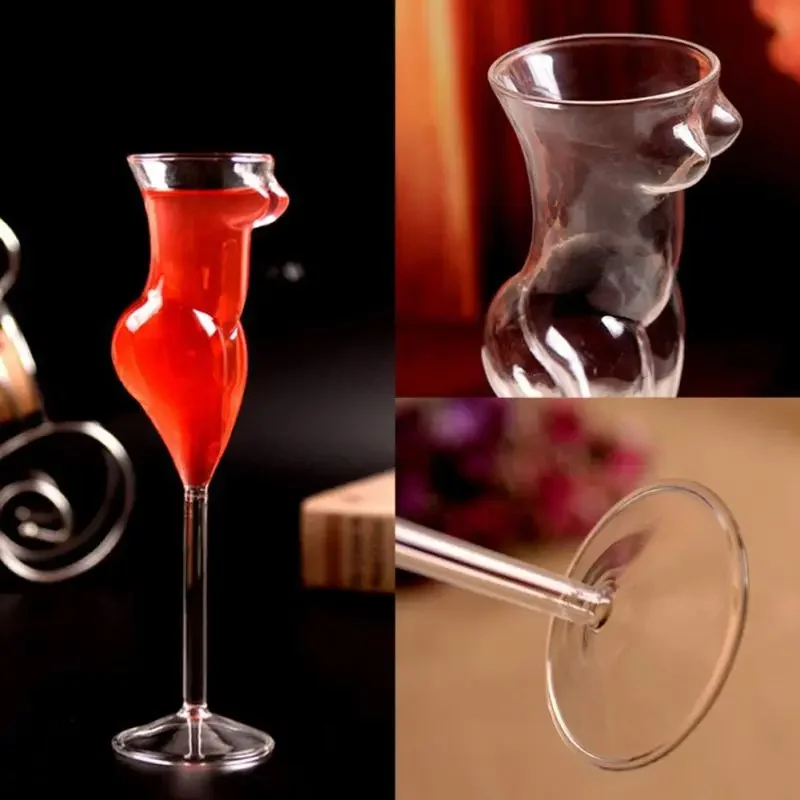 Bicchiere Da Shot A Forma Di Corpo In Vetro Borosilicato – 150/180 Ml, Doppio Strato, Per Feste E Regali Originali