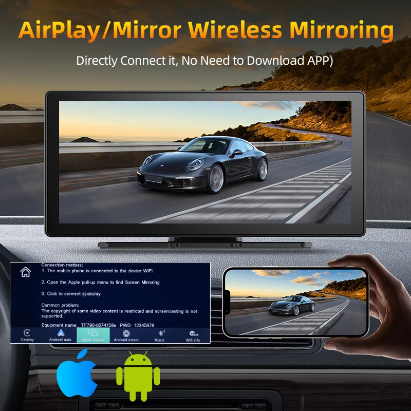    ķ  ī÷  ȵ̵ ڵ DVR, 5G , GPS ׺̼, Ĺ ī޶,  , 8.9 ġ, 4K, 180 