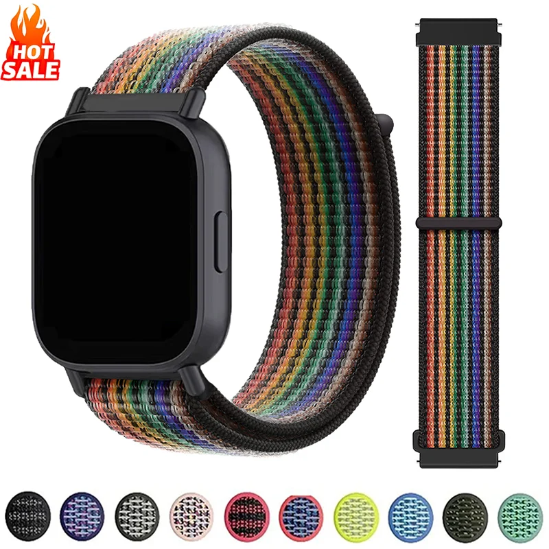 Versatile Nylon Loop Strap for Smartwatches - Sporty & Stylish Wristband