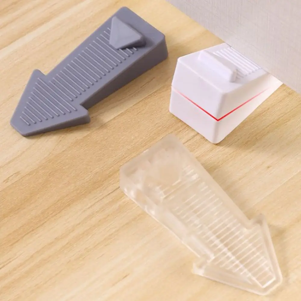 2Pcs Safety Silicone Door Stop Stoppers Block Wedge Doorstops Door Stopper Home Office Rear Retainer Anti-collision Stop