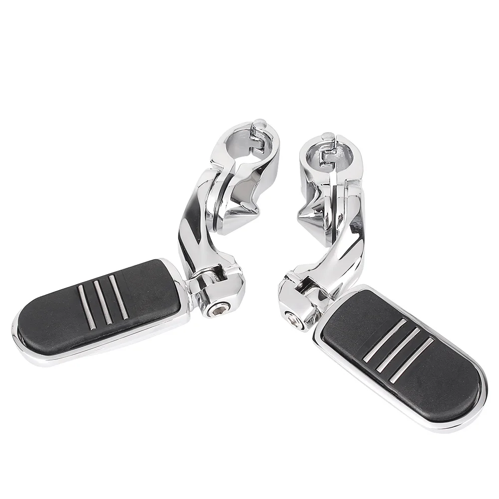 

1 1/4" Motorcycle Angled Highway Streamliner Bar Foot Pegs Mount For Harley Davidson Models Universal
