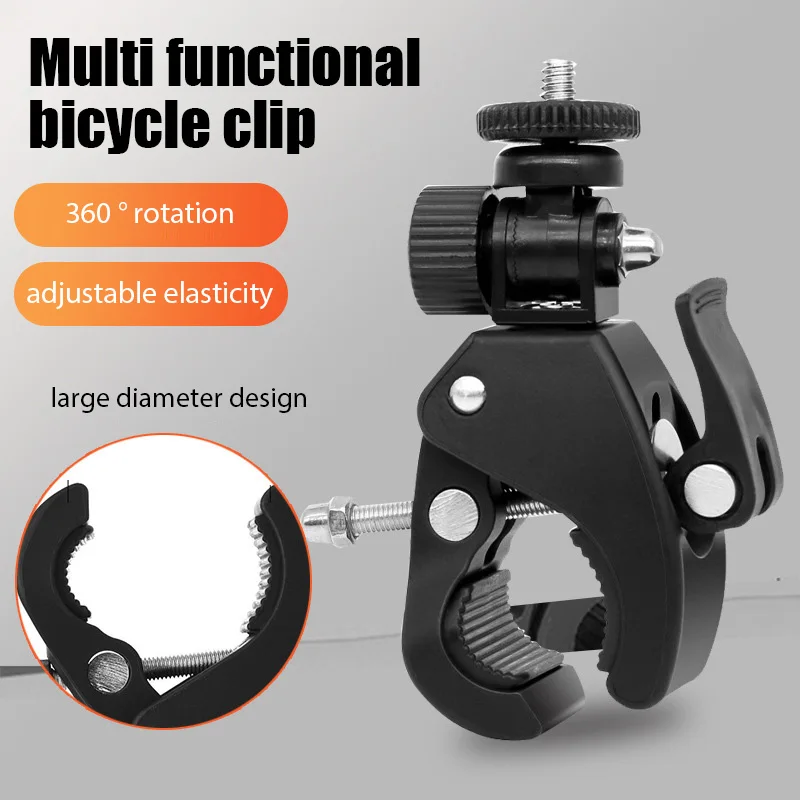 

Rotatable Sports Camera Bike Handlebar Clip Stand Bicycle Handle Bar Mount Holder for Gopro Hero 7 6 5 4 3 Camera Accessories