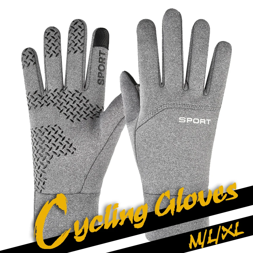 

GOBYGO Winter Unisex Waterproof Cycling Gloves Warm Outdoor Sports Running Ski Motorcycle Touch Screen Non-slip Fleece Gloves