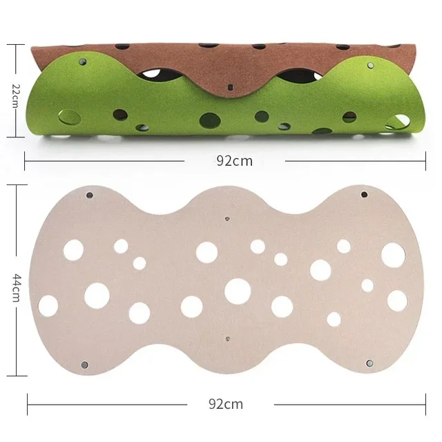 Splicing Cat Toy Felt Pom Nest Deformable Kitten Tunnel Collapsible Tube House Tunnel Interactive Pet Pusscat Security Sense 6