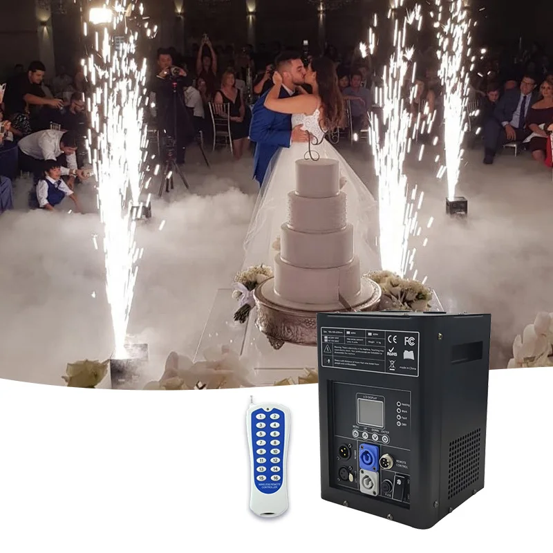 

400W 600w cold sparks pyro fountain fireworks machine DMX sparklers for indoor and outdoor wedding event