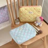 Cute Bow Cotton Makeup Bag Women Zipper Cosmetic Organizer Female Cloth Box Shape Portable Toiletry Case for Girls 4