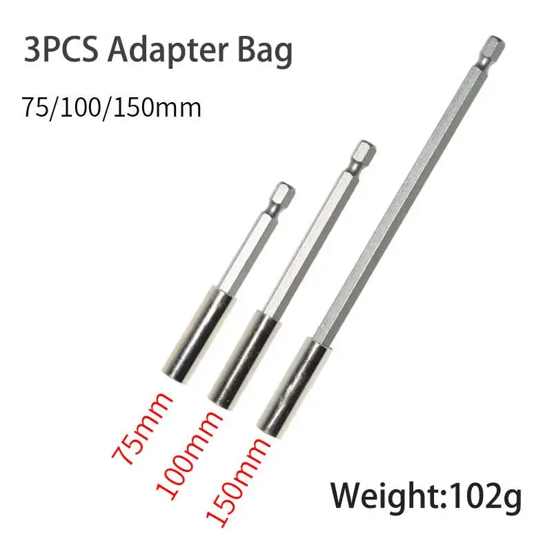 1/4 diwork "75/100/150 מ" מ משושה מגנטי משושה עמיד הארכת מקדחה