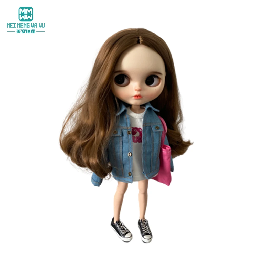 28-30cm Blyth Azone OB22 OB24 Doll Clothes Fashion Denim jacket jersey sweatshirt Leggings