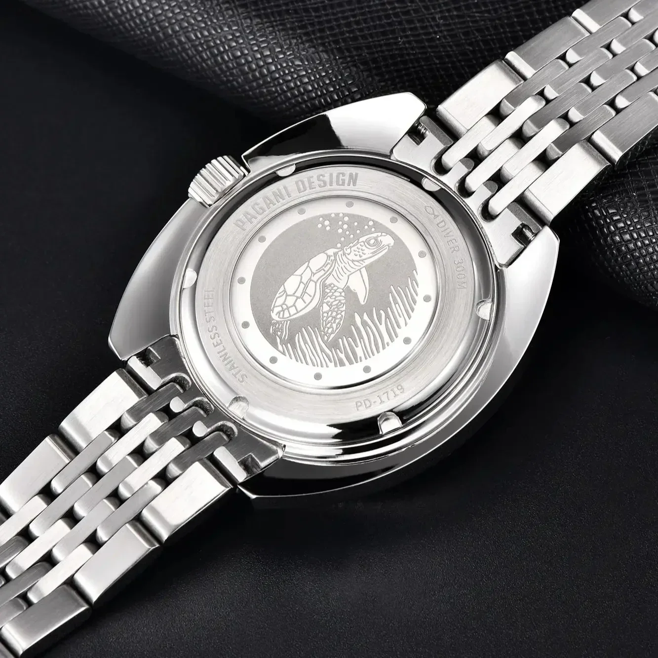 PAGANI DESIGN Men Mechanical Automatic Watch NH38 Sapphire Glass Stainless Steel Diving Chronograph PD1719