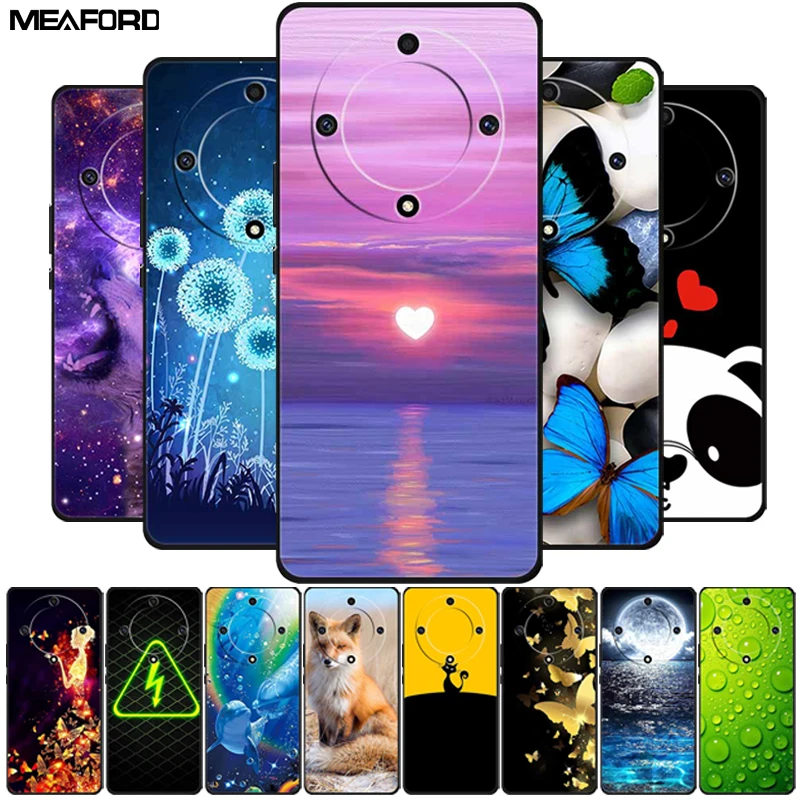 Stylish Painted Soft Silicone Back Cover for Honor X9a – Protective and Popular Coque