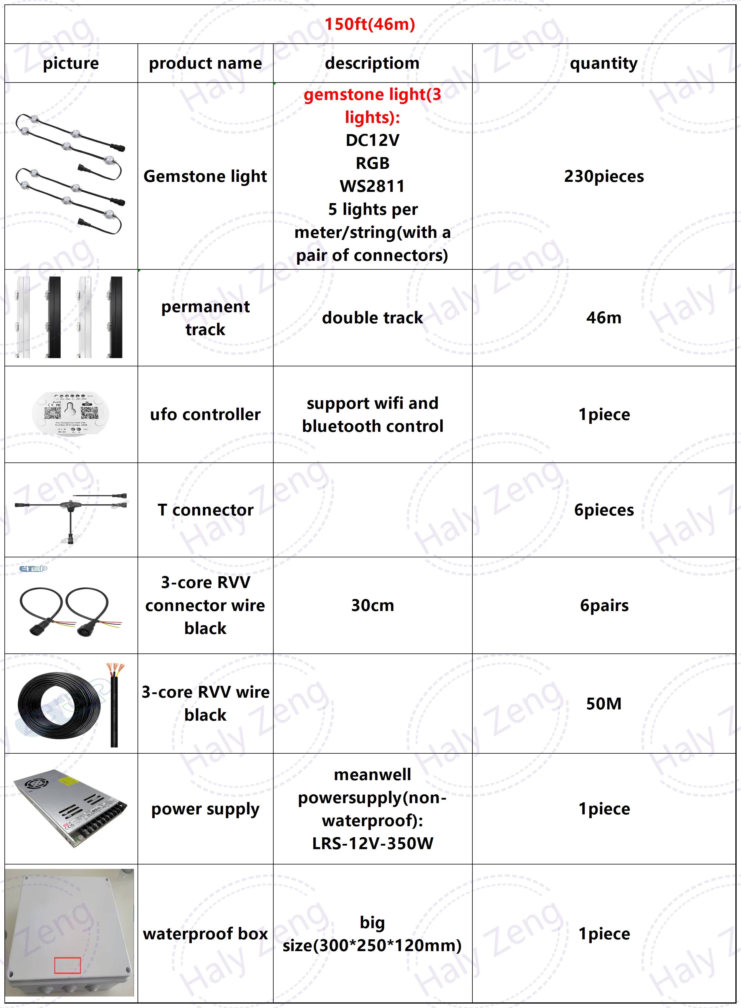 E-top DC12V 150ft RGB Permanent Aluminum Track Holiday Outdoor Christmas Light Exterior Pixel Led Point Light Gemstone Light 2
