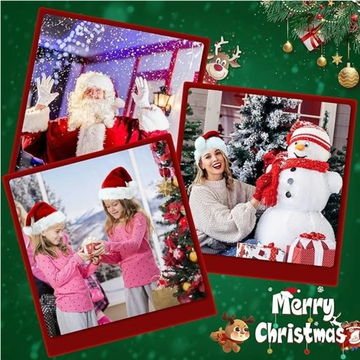Christmas Beanie Hat Santa Hats and Beard For Adults Christmas Costume Decorations Xmas Hats Santa Beard Mask Face Cover For Men Women