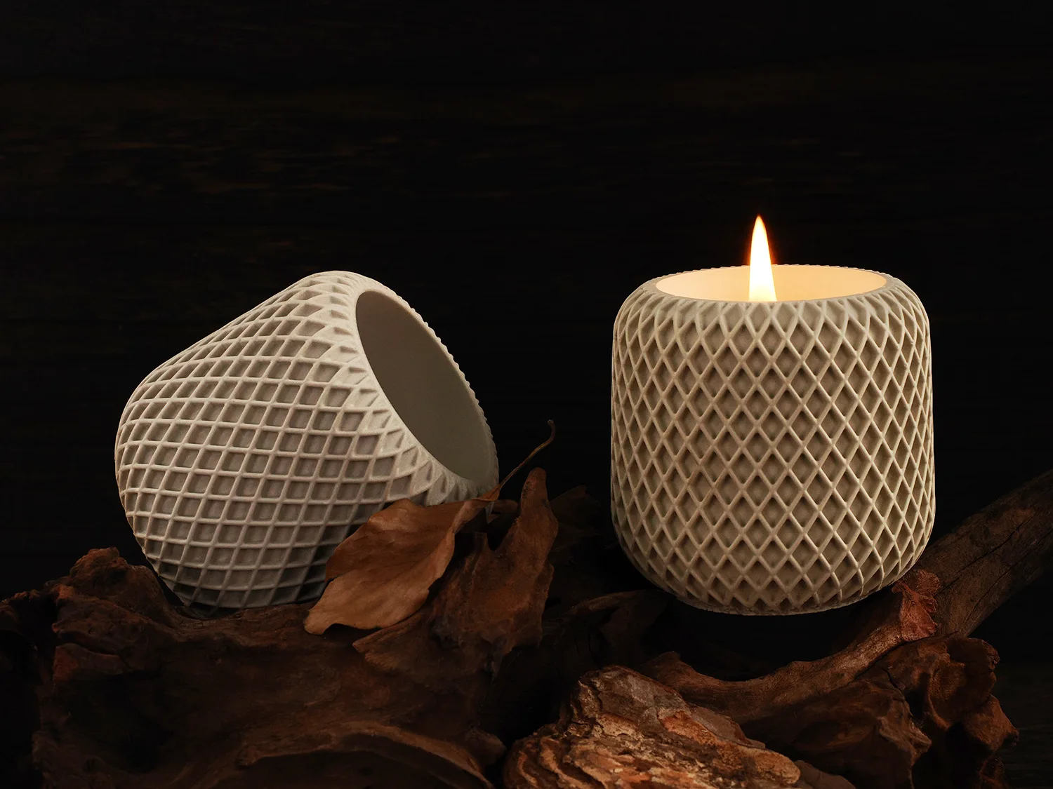 Round Candle Jar Concrete Mold DIY Handmade Storage Box Resin Cement Plaster Pottery Flowerpot Silicone Moulds Home Craft Decor