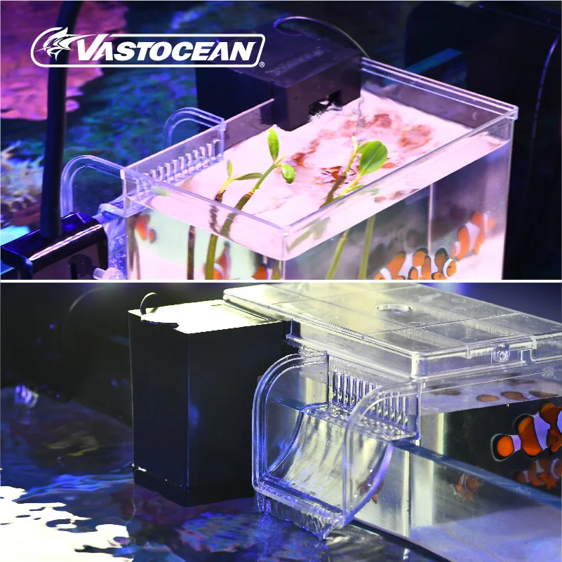 VASTOCEAN Fish Tank External Feeding Box Marine Tank Extension Tank Mangrove Tank ATS Algae Box Full USB Power Supply 3