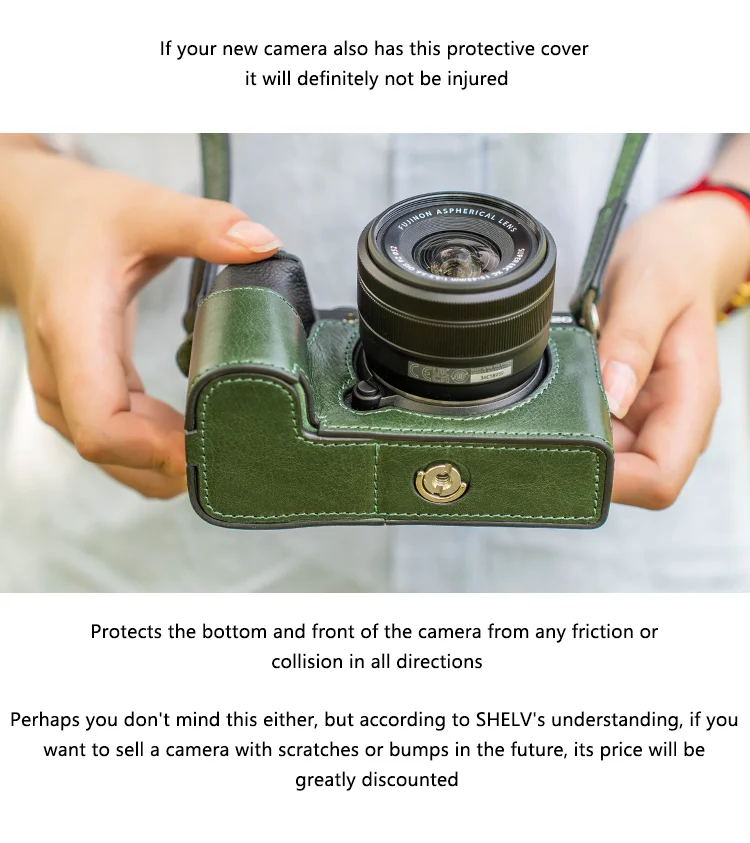 MS Edition Fujifilm fuji XS20 X-S20 Handmade Half Case Cowhide leather  insert Camera bag Protector Holster sleeve