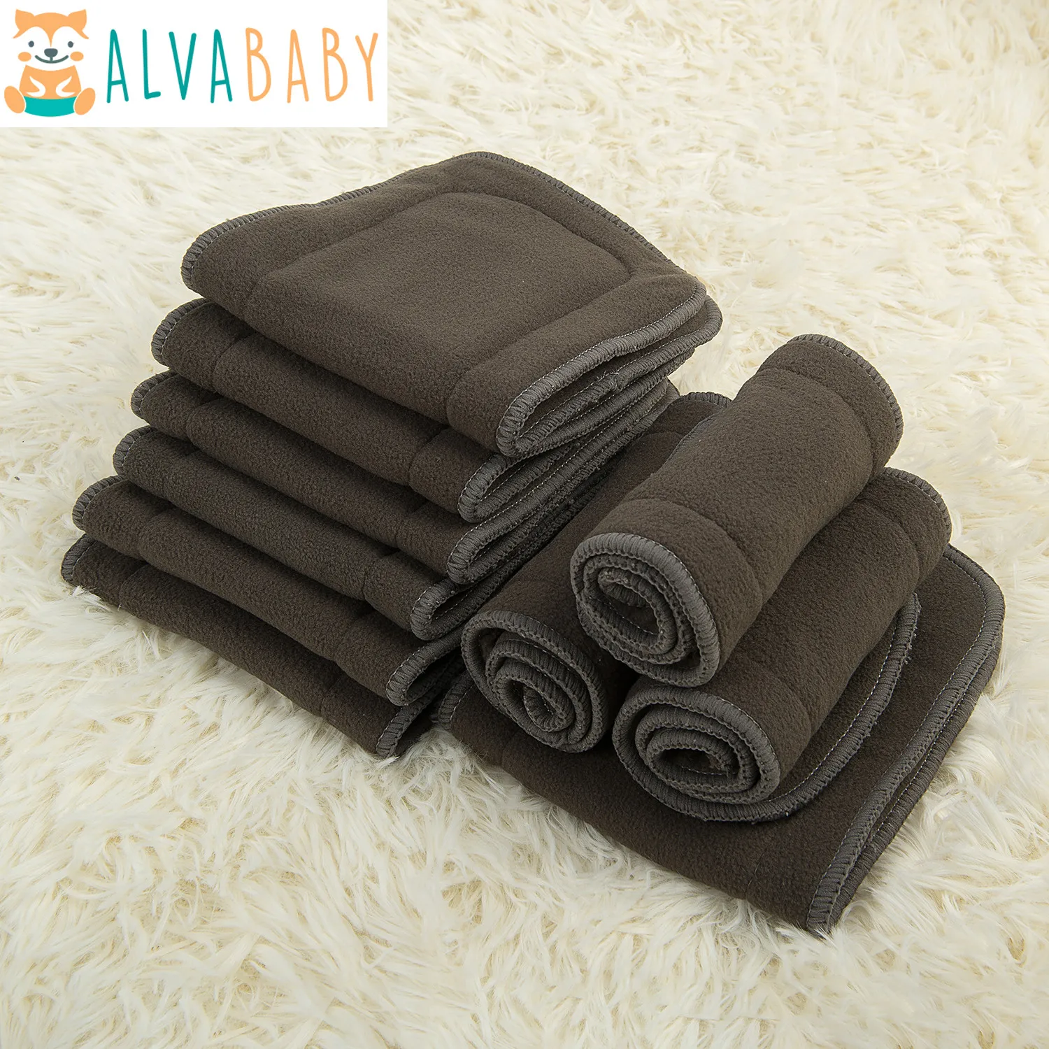 10pcs Alvababy 4 Layers Bamboo Charcoal Insert High Quality Baby
