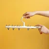 6 Clips Peaked Cap Scarf Socks Organizer Rack Multifunctional Closet Wardrobe Storage Hanger 4