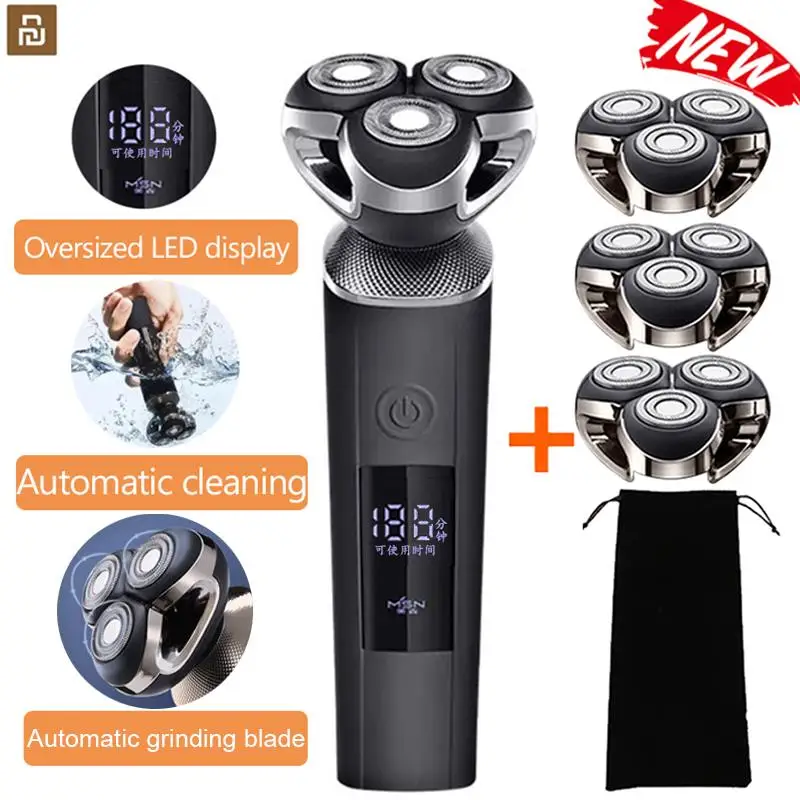 Top Youpin MSN M3 Electric shaver 3 Blade Beard Trimmer for men Wet-dry Dual Use Electric razor IPX7 Hair cutting machine