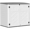 Horizontal Outdoor Storage Shed,47 Cu.ft Resin Outdoor Storage Cabinet Waterproof for Garden/Patio/Backyards 1