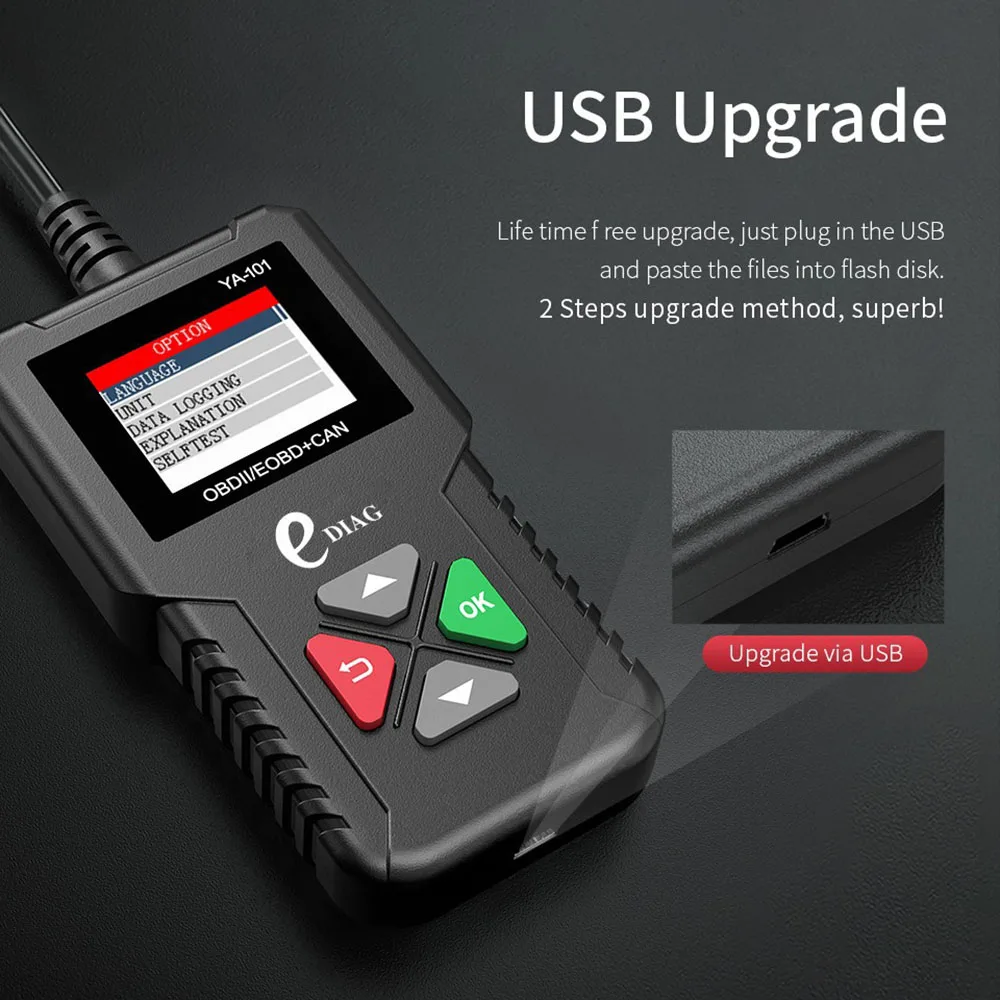 Car Diagnostic Tools Universal Version OBD2 Code Reader Digital Display Multi Language OBD 2 Scanner Fault Code Clear 3