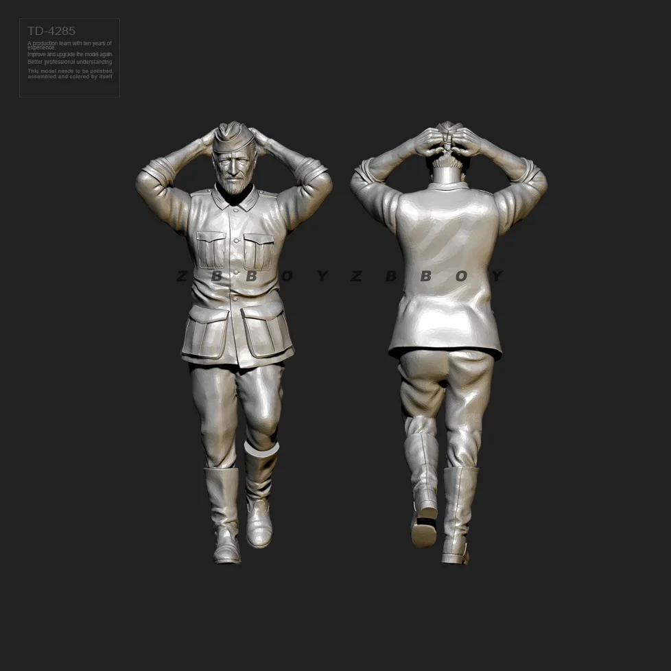 송진 군인 모델 키트, 무색 및 자체 조립 (3D 인쇄) TD-4285A, 50mm