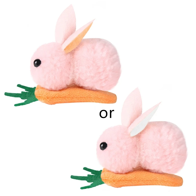 

Lovely Mini Easter Bunny Plush Rabbit Hair Clip Holiday Party Decorative Pendant DropShipping