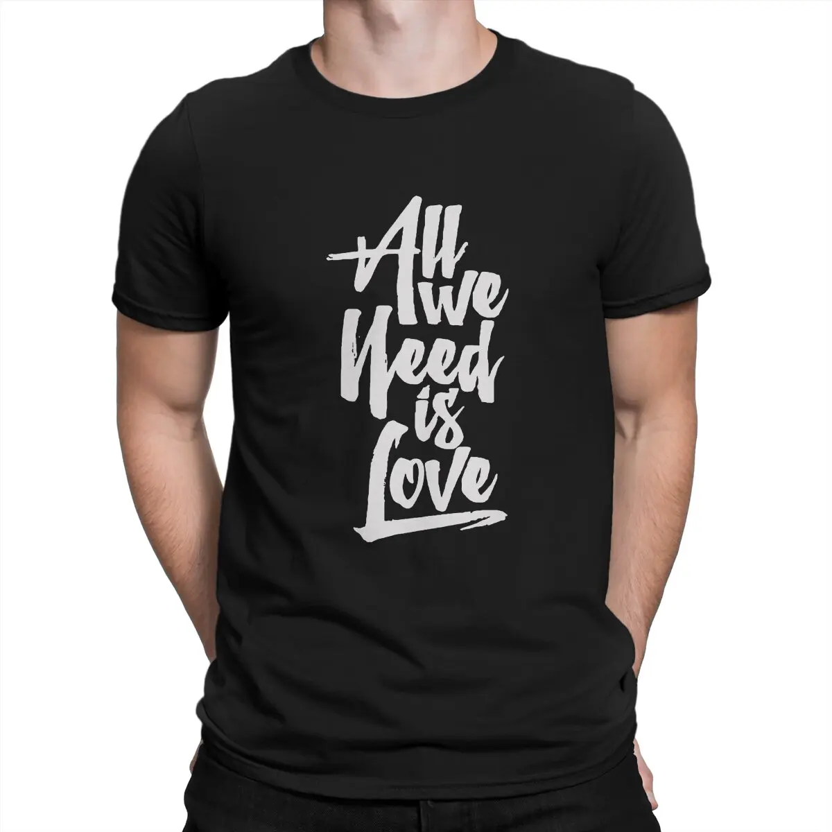 thumbnail image 1 of Camiseta de hombre Rap "All We Need Is Love" de algodón loco, camiseta de manga corta Canserbero, camiseta de cuello redondo, ropa única, 1 of 6