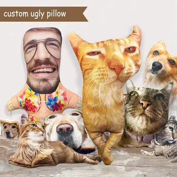 Custom Funny Pet Face Pillow 1
