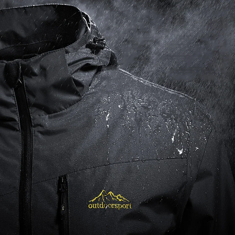 2024 Winter Inner Fleece Waterproof Jacket Men Women Outdoor Windbreaker Hiking Camping Skiing Rain Jacket Thick Thermal Coat