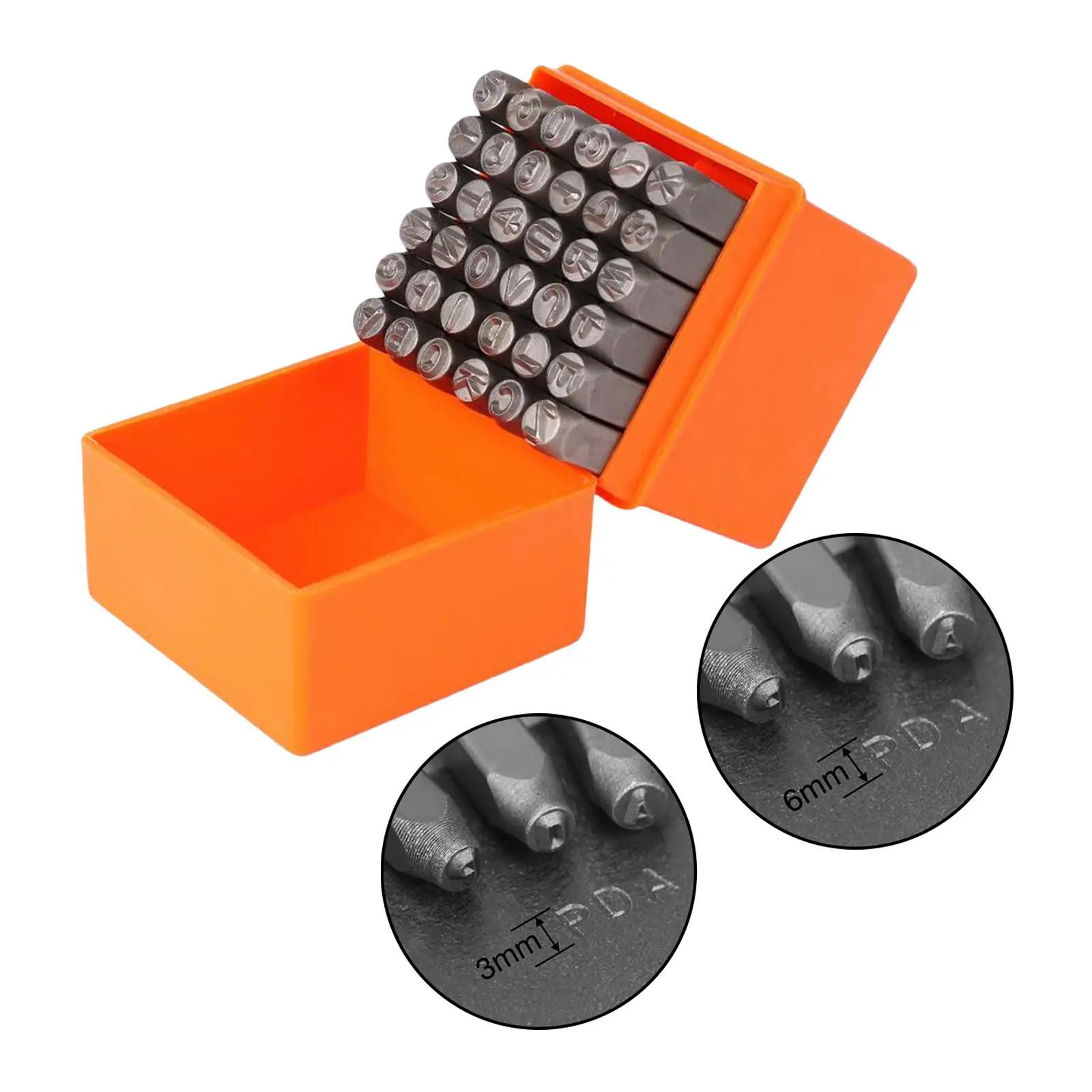 Number & Capital Letter Stamp Set (A-Z & 0-9) Punch Set for Metal Plastic Wood Leather 36pcs