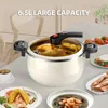 6.5L Household Micro Pressure Stew Pot Low Pressure Pot Induction Cooker Gas Universal Kitchen Soup Cookware 4