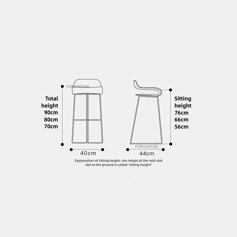 Nordic Iron Bar Chairs Luxury Bar Furniture Home Cafe Back Dining Chair Creative Suspended Design Stool Kitchen Curve High Stool