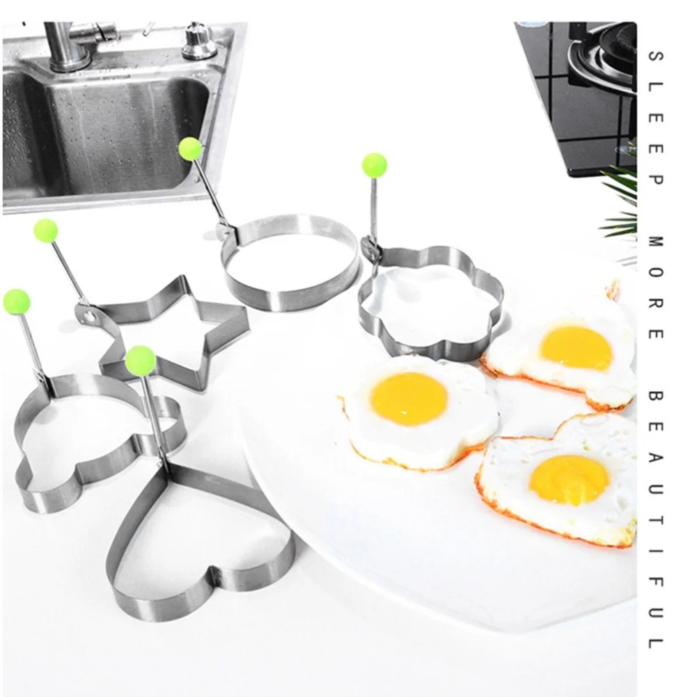 Egg mold Egg ring 1/3/4/5pcs Stainless Steel Fried Egg Shaper DIY Breakfast Pancake Rings Sandwich Kitchen Utensil Baking Tools
