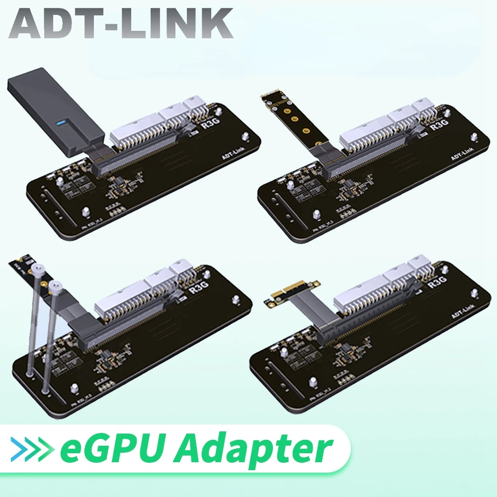 Adt Egpu Adapter M.2 Nvme/Pcie X4 A Pcie X16 Cavo Di Prolunga Per Scheda Grafica Esterna Per Pc Portatile Pci-E 3.0 4.0 X4 Full Speed