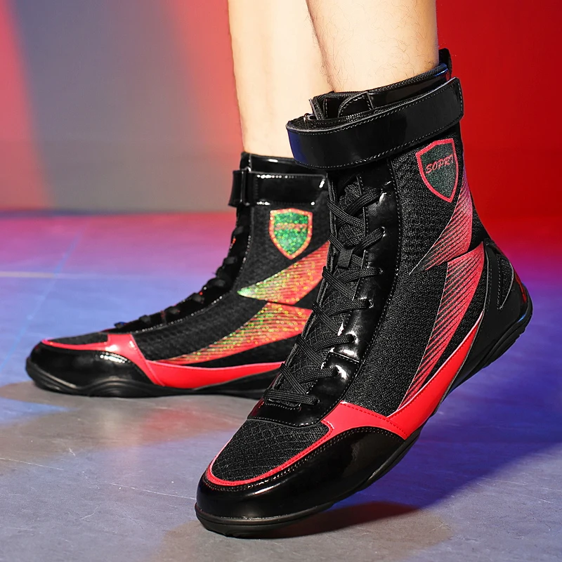 Professional Boxing Boots Men Lightweight Wrestling Fighting High Quality Mesh Breathable Boxing Sneakers Size 39-45#
